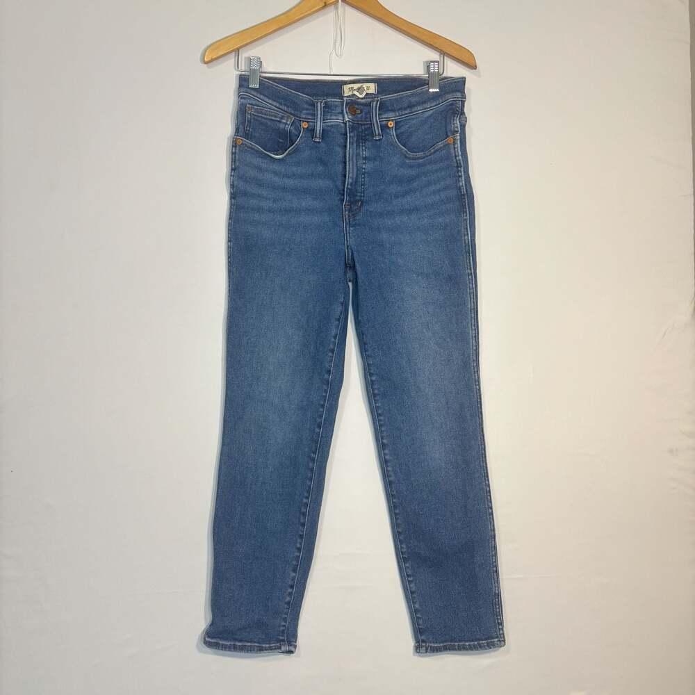 Madewell Straight Jeans Size 28 Stovepipe High-Rise Slim Medium Wash
